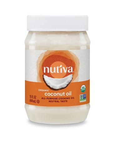 Nutiva Organic Coconut Oil Refined 15 fl oz (444 ml)