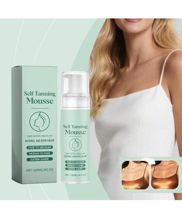Mousse autobronzante pour le corps et le visage lotion autobronzante naturelle formule non collante hydratante absorption rapide 2pcs - Buy Online on GoSupps.com