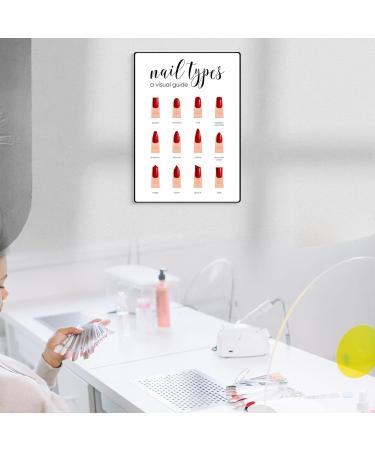 Perfeclan Nail Shape Display Nail Color Display Board Decorative Nail Art Accessories Hanging Picture Nail Art Tool Nail Salon 30x40cm G - Buy Online on GoSupps.com