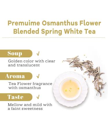  LWXLJMJZC LWXLJMJZC-Silver Needle Osmanthus White Tea-Silver Needle Chinese White Tea-Loose Leaf Tea-White Tea Osmanthus Blend 50g - Buy Online on GoSupps.com