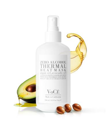 VoC Thermal Protection Haircare Spray | Natural Heat Protectant for Hair | Memory Retention Anti-Frizz Non-Toxic Cruelty-Free Vegan (8.5 oz | 250 ml)