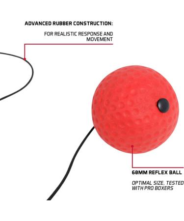 Beast Gear Boxing Reflex Ball Set - Martial Arts Training Equipment for Adults & Kids - MMA & Muay Thai - Includes Headband, Safety Glasses, and Adjustable Length String - Buy Online on GoSupps.com