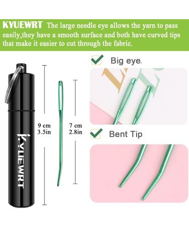 10Pcs Large Big Eye Yarn Darning Tapestry Needles Set with Aluminum Storage Tube - Buy Online on GoSupps.com