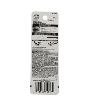 Maybelline New York Lasting Drama Waterproof Matte Gel Eyeliner Pencil Jet Black - 2 Count - Buy Online on GoSupps.com