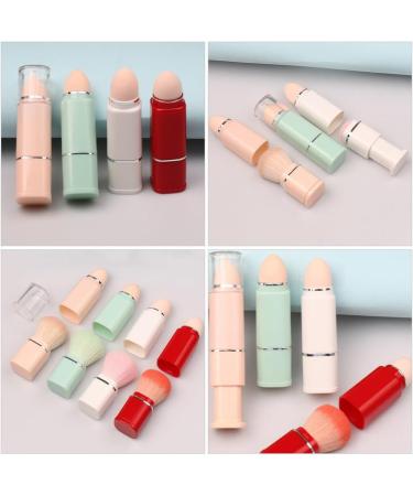 PATKAW Retractable Makeup Brush 2 in 1 Portable Blush Powder Brush Loose Powder Brush Makeup Sponge Foundation Blending Bristle for Cosmetics Supply - Buy Online on GoSupps.com