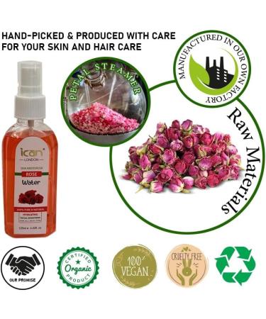 100% pure natural Red Rose water mist spray for facial hydrating smoothing 125ml - Buy Online on GoSupps.com