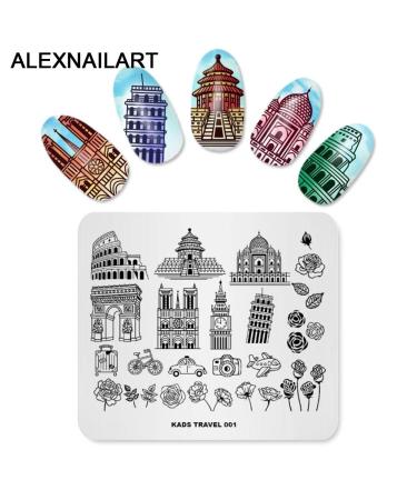 Nagel 4PCs Plate Set - Chinese Art Natural Landscape Stamps | Nail Art DIY Tools for Tourism - Buy Online on GoSupps.com