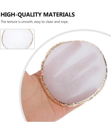  KONTONTY 1 Pc Round Nail Polish Palette Nail Art Mixing Tray Christmas Nail Art Supplies DIY Nail Manicure White Marble Resin Frame - Buy Online on GoSupps.com