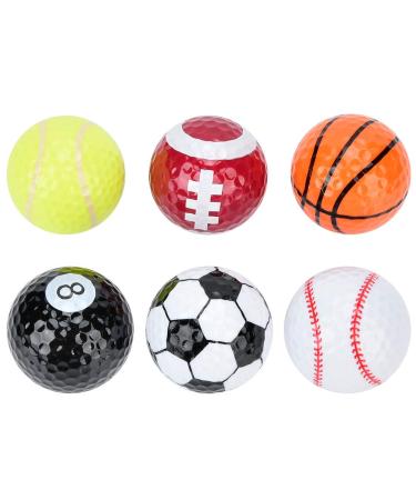 RBRSLALA Funny Golf Balls Golf Balls for Men Golf Balls 6 Pack Colored Golf Balls Cool Golf Balls Golf Gifts for Kids Novelty Golf Balls Cheap Golf Balls Trick Golf Balls