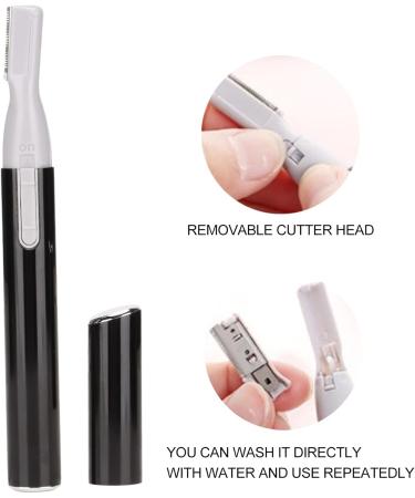BRRNOO Eyebrow Shaper Electric Eyebrow Trimmer Facial Hair Trimmer Battery Operated Facial Hair Remover with Comb for Face Lips Armpit Leg Body Black Battery Included Black Battery Included Suction Card - Buy Online on GoSupps.com