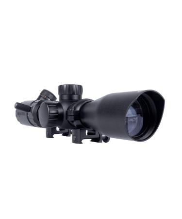 Monstrum 3-9x32 Rifle Scope with Rangefinder Reticle and High Profile Scope Rings Black - Buy Online on GoSupps.com