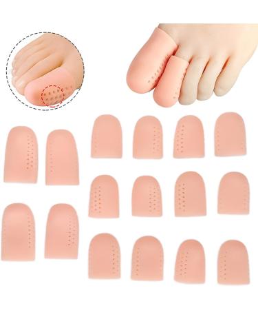 16Pcs Breathable Gel Toe Cover Caps - Toe Sleeves Protectors for Men, Women, Kids - Buy Online on GoSupps.com