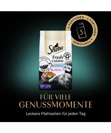 Buy Sheba Fresh Cuisine Taste of Tokyo - Premium Tuna & Salmon Wet Cat Food - 6 x 50g Pouches - MSC Certified Quality - Buy Online on GoSupps.com