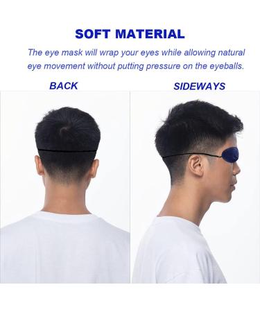Silk Elastic Eye Flaps for Adults - Adjustable Strabismus & Amblyopia Support - Blue & Black (2 Pack) - Buy Online on GoSupps.com