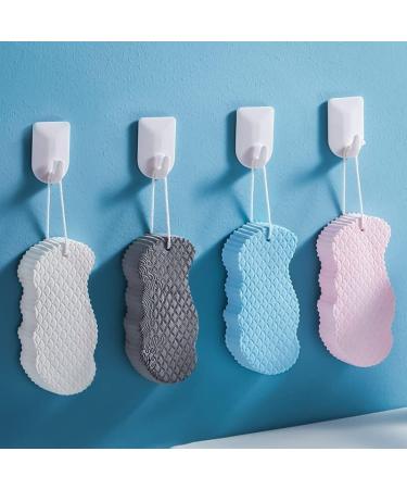 4Pcs Ultra Soft Exfoliating Bath Sponge Set for Adults, Children, and Pregnant Women - Reusable Shower Sponge - Blue, Pink, Gray, White - Buy Online on GoSupps.com