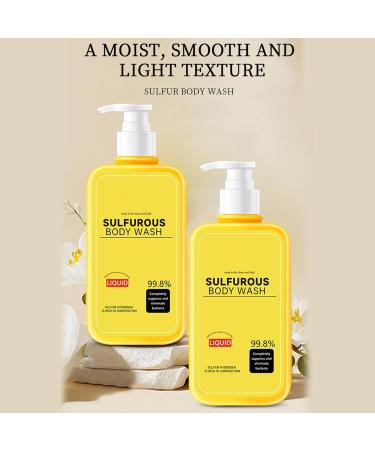 Sulfur Shower Gel Multi-Action Sulfur Facial Liquid Soap 300ml | Refreshing Shampoo Intense Cleansing Shampoo for Men and Women Travel Home Camping - Buy Online on GoSupps.com