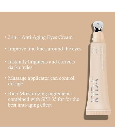 Mineral Sunscreen Eye Cream SPF 35 3-in-1 Anti-Aging Sunscreen Under Eye Concealer Cream for Smooth Eyelines Cover Dark Circle and Fine Lines-01 Light #01 Light - Buy Online on GoSupps.com