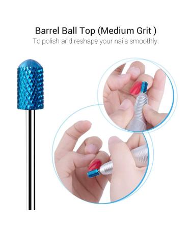 Melodysusie 7x Premium Wolframcarbid Hartmetall Bits Set for Professional Nail Care | Manicure & Pedicure Grinding Heads - Blue - Buy Online on GoSupps.com