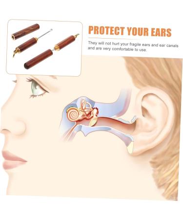 FRCOLOR 4 Pcs Wooden Ear Cleaning Spoons - Durable Ear Picks & Scoops for Effective Ear Hygiene | Portable Ear Care Gadgets - Buy Online on GoSupps.com