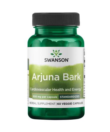 Swanson Arjuna 500 Milligrams 60 Veg Capsules