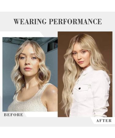 22 Natural Black Wavy Clip In Hair Extensions - 7 PCS Thick Soft Synthetic Fiber Hairpieces for Women - Full Head Invisible Clips - 22 Inch (Pack of 7) - 1B Dark Black - Buy Online on GoSupps.com