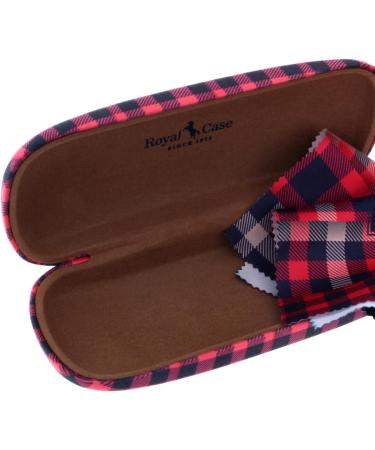 Paule & Knopf Chic Hard Case - Rustic Check Design with Microfibre Cloth | International Shipping Available - Buy Online on GoSupps.com