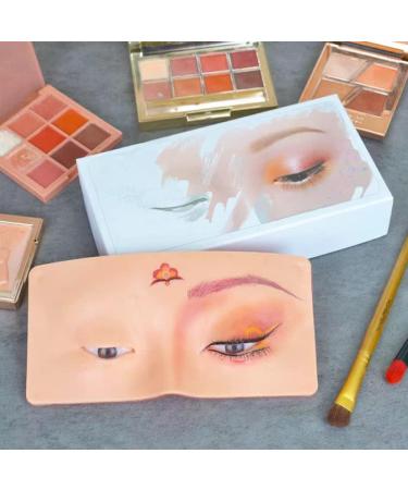 Perfect Aid to Makeup Practice Face Board Silicone Makeup Face - Practice Skin Board with Brush for Lash View Eyelids Training - Buy Online on GoSupps.com
