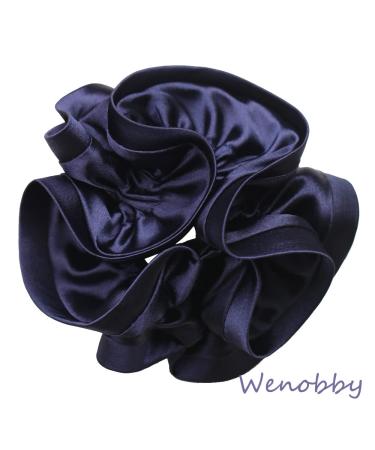 Wenobby Big Satin Silk Scrunchies for Women - Assorted Flower Hair Ties (4PCS) - Buy Online on GoSupps.com