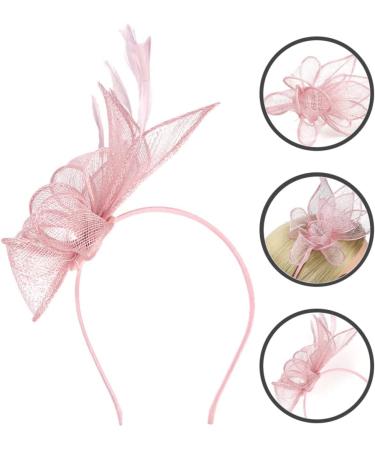 FRCOLOR Cocktail Party Hat Hair Barrettes for Women Fascinator Party Headpiece Tea Party Hat Fascinators for Women Hair Ties for Women Womens Fascinators Women's Abs Hat Clip Charming Pink 22X18X5CM Pink - Buy Online on GoSupps.com