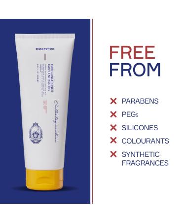 SEVEN POTIONS Men's Hair Conditioner - Natural Vegan & Cruelty-Free Moisture Restorer for Tangles & Split Ends - Daily Hydrating Softener (8.45fl oz - Buy Online on GoSupps.com