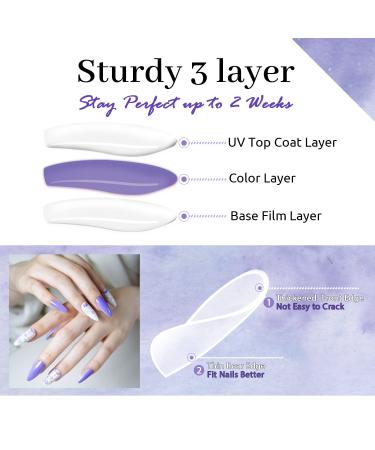 Enamour Almond Press on Nails Kit (2x24 Pcs) with Glue & Accessories - Medium Fake Nails Set for Women - Buy Online on GoSupps.com