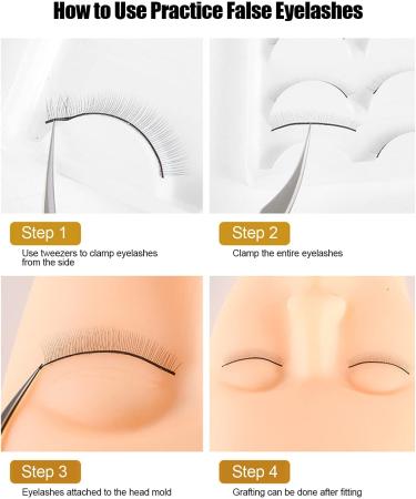 False Eyelashes 5 Pairs Eyelash Makeup Practice False Eyelashes Self Adhesive False Lashes Set (8mm) - Buy Online on GoSupps.com