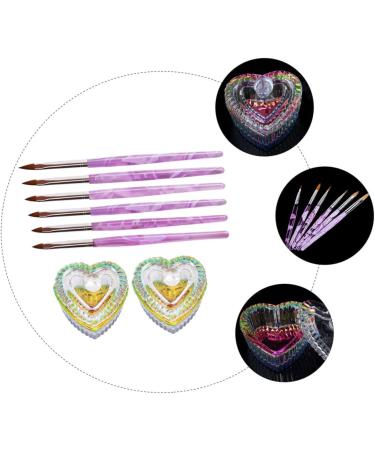 Healeved 3 Sets Nail Art Crystal Cup Nail Art Cup Nail Art Bowl Dappen Monomer Dish Nail Kits Nail Dip Kits Powder nail Crystal Bowl Nail Brush Nails Brush Pen Nail Pen Glass Abs Container - Buy Online on GoSupps.com