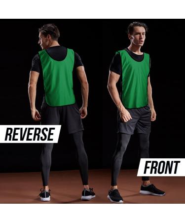 TOWOLF 6PCS Green Scrimmage Vests - X-Large Soccer Training Pinnies for Team Practice - Buy Online on GoSupps.com