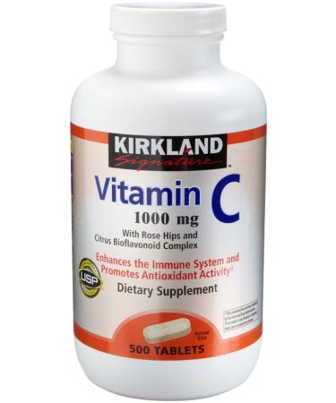 Kirkland Vitamin C with Rose Hips and Citrus Bioflavonoid Complex (1000 mg) 1000-Count ((1000mg Tablets))