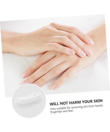 Beatifufu Nail Brush Manicure Fingernail Cleaner Nail Scrubber Shoes Cleaner Shoes Cleaning Brush Manicure Fingernail Tool Manicure for Nails Handle White Polyester Sink Cleaning Ball 11.5x5cm White - Buy Online on GoSupps.com