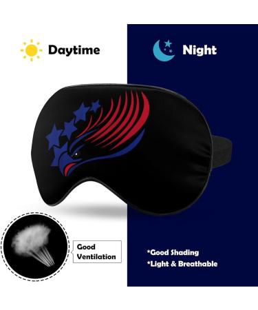 USA Flag and Eagle Sleep Mask | Adjustable Strap Eye Cover for Sleeping, Blocking Light | Ideal for Travel, Nap | Men and Women - Buy Online on GoSupps.com
