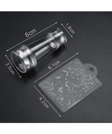 FRCOLOR Clear Jelly Nail Art Stamp & Scraper | Double-Ended Silicone Manicure Tools for Stunning Stamped Nail Art - International Shipping Available - Buy Online on GoSupps.com
