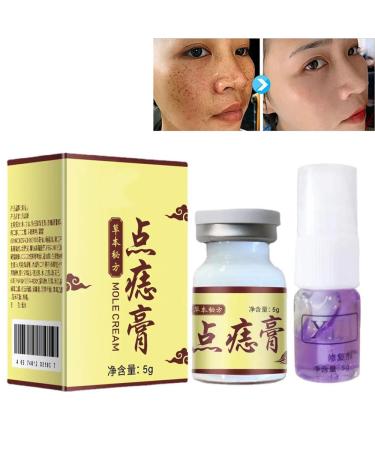 Powerful Concentrated Skin Label Removal Cream, Herbal Skin Cleansing Cream for Face, Body, Knees and More. (1 SET)