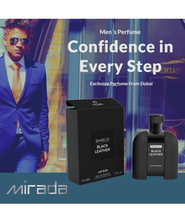 MIRADA Shield Black Leather Men's Eau de Parfum (EDP) 3.4 FL. Oz (100ml) Men s Perfume with Notes of Cardamom Leather Jasmine Patchouli Amber and Moss - Buy Online on GoSupps.com