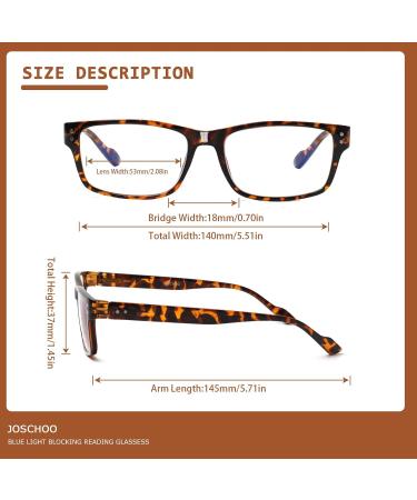 JOSCHOO 5 Pack Blue Light Blocking Reading Glasses for Women & Men - Anti Eyestrain Multicolor Readers 3.5x - Buy Online on GoSupps.com