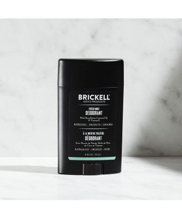 Brickell Men's Natural Deodorant - Organic & Aluminum Free, 2.65oz - Fresh Mint Scent - Buy Online on GoSupps.com