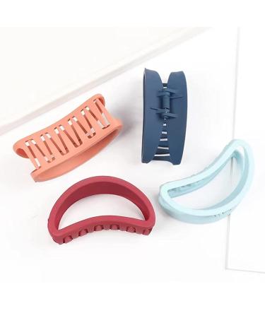 Large 3.7 Inch Non-Slip Matte Hair Claw Clips - 5 Color Set for Women and Girls - Strong Hold for Thick or Thin Hair - Comfortable & Fashionable - Buy Online on GoSupps.com