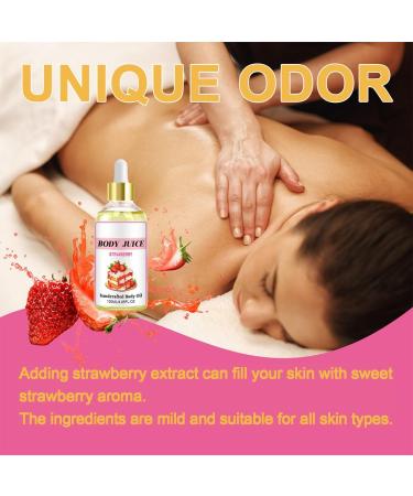 Strawberry Body Oil Body Juice Oil Strawberry Body Oil Strawberry Lotion 120ml Strawberry Flavor Essential Oil Body Oil For Women (2pcs) - Buy Online on GoSupps.com