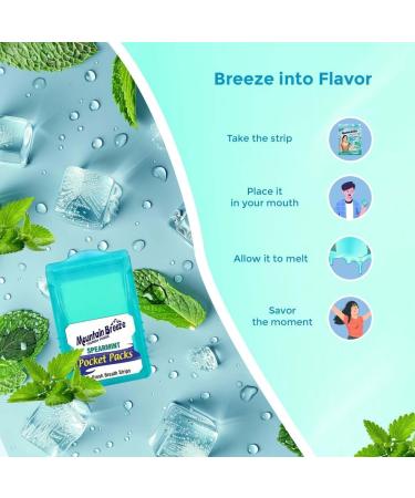 Mountain Breeze Oral Hygiene Mouth Freshener Sugar Free Spear Mint Flavoured Breath Strips (24 Strips Each Cassatte)-Pack of 1(3 Cassette) New - Buy Online on GoSupps.com