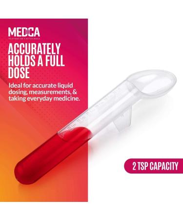 Calibrated Medicine Spoon for Kids Baby & Toddler - (Pack of 2) - 2 Tsp/10 mL Capacity Plastic Oral Liquid Dose Medication Graduated Dispenser - Buy Online on GoSupps.com