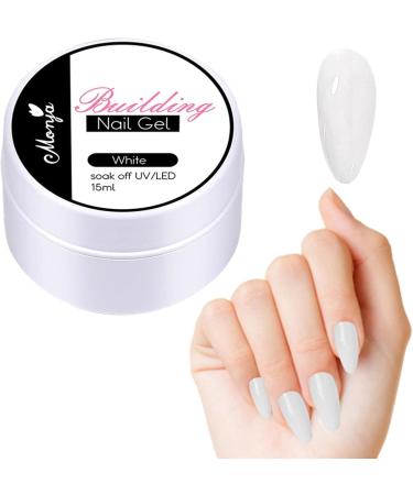 Solid Gel Nail Glue 15ml Nail Extension Solid Gel Nail Glue for Extension Extend Gel and 3D Sculpture Gel for Beginners Nails White - Buy Online on GoSupps.com