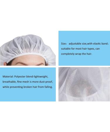 Nanxson 3Pcs White Bouffant Caps - Food Service Hair Nets for Factory Workers | CF9047 - Buy Online on GoSupps.com
