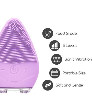 Edicare Facial Cleaning Brush - Waterproof Anti-Aging Electrical Massage Device for Deep Cleaning & Peeling (Violet) - 1 Pack - Buy Online on GoSupps.com