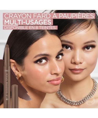 L'Or al Paris - Multi-Use Eyeshadow Pencil - Comfortable Gel Formula - Long Lasting Up to 20H - Luminous Finish - Paradise Shadow Stick - Color: 420 Brown Bliss - 1.4 g - Buy Online on GoSupps.com